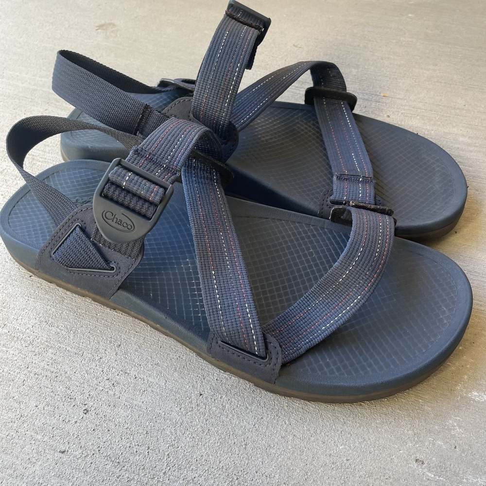 Chaco Lowdown Navy Blue Mens Size 11 Straps Buckle Sandals Shoes Hiking Outdoor